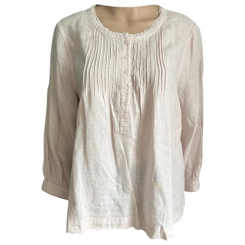 Pre-owned The White Company Linen Blouse In Pink
