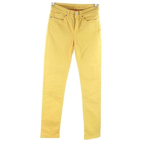 Pre-owned Loro Piana Trousers In Yellow