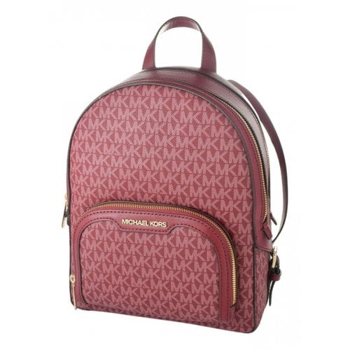Pre-owned Michael Kors Leather Backpack In Red