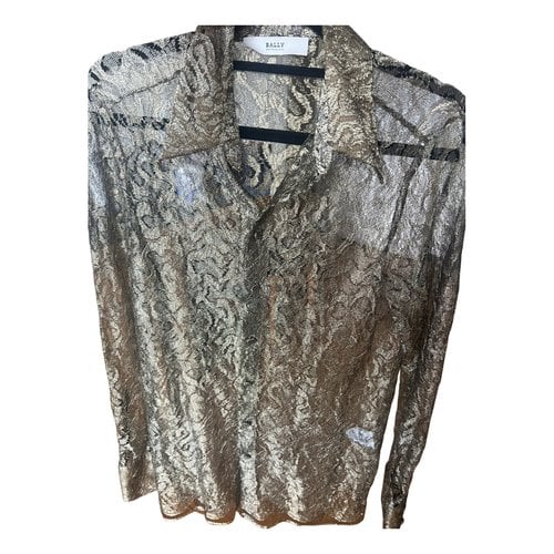 Pre-owned Bally Lace Shirt In Gold