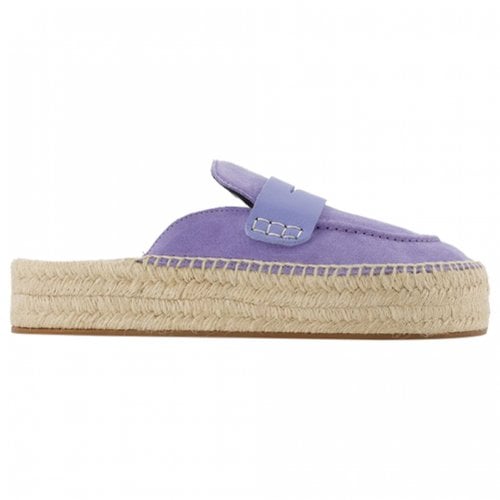 Pre-owned Jw Anderson Leather Espadrilles In Purple