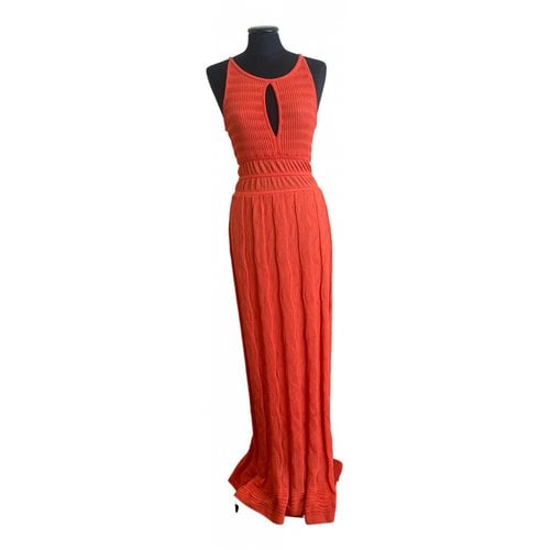 Pre-owned M Missoni Maxi Dress In Red