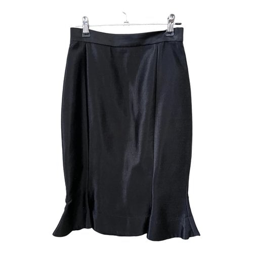 Pre-owned Vivienne Westwood Anglomania Silk Mid-length Skirt In Black