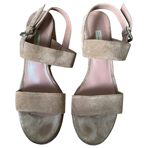 Pre-owned L'autre Chose Leather Sandal In Beige