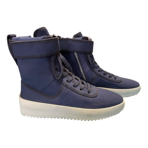 Pre-owned Fear Of God Cloth Boots In Navy