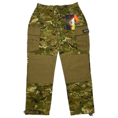 Pre-owned Palace Trousers In Green