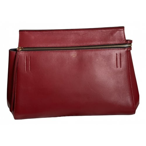 Pre-owned Celine Edge Leather Handbag In Red