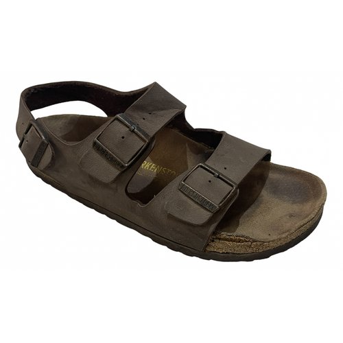 Pre-owned Birkenstock Leather Sandals In Brown