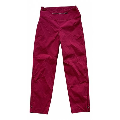 Pre-owned Prada Trousers In Red