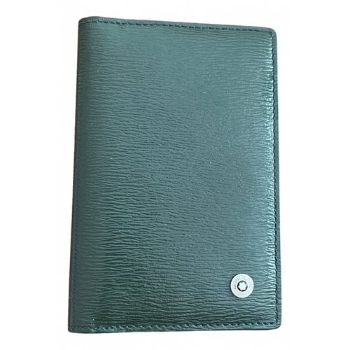 Pre-owned Montblanc Leather Small Bag In Green