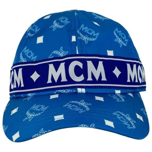 Pre-owned Mcm Cap In Blue