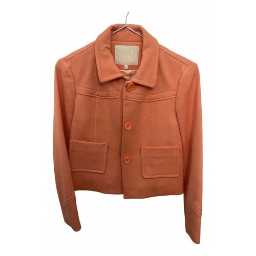 Pre-owned Maje Short Vest In Orange