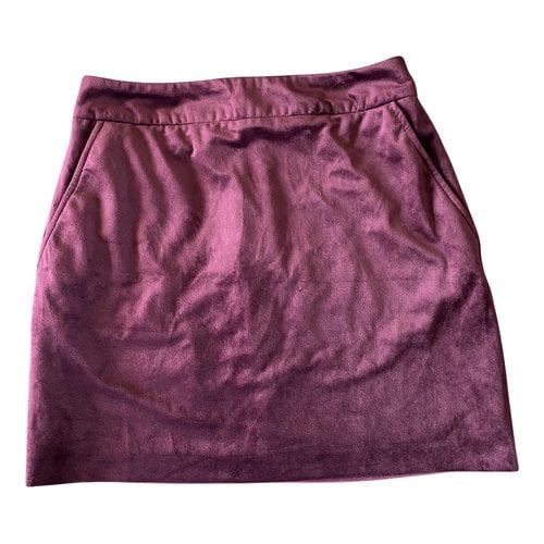 Pre-owned Jack Wills Velvet Mini Skirt In Purple