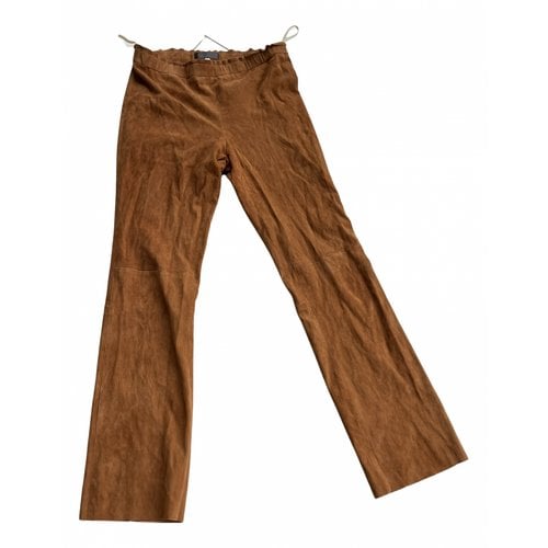 Pre-owned Stouls Straight Pants In Camel