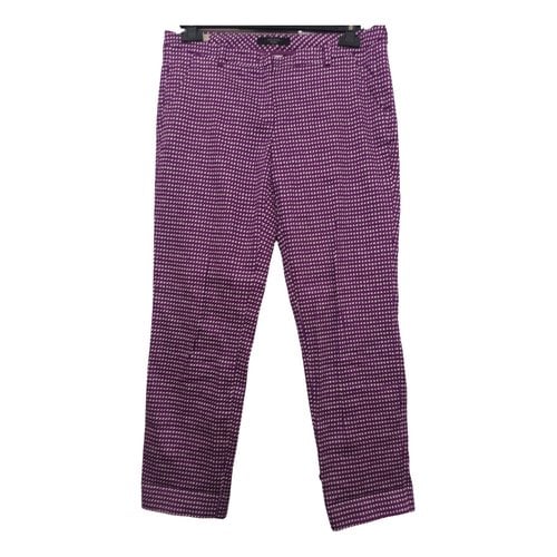 Pre-owned Max Mara Slim Pants In Purple