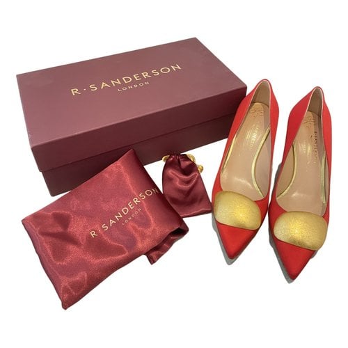 Pre-owned Rupert Sanderson Cloth Heels In Red