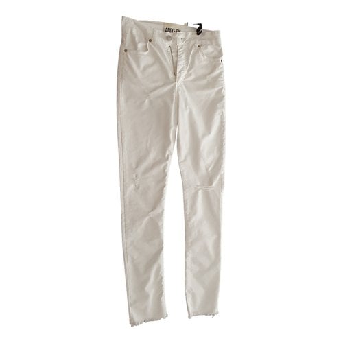 Pre-owned Aniye By Slim Pants In White