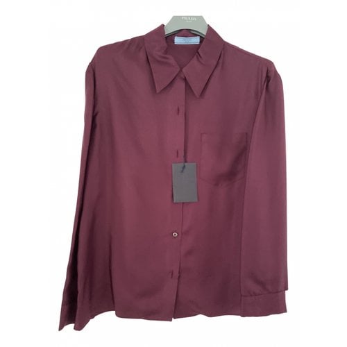 Pre-owned Prada Silk Shirt In Purple