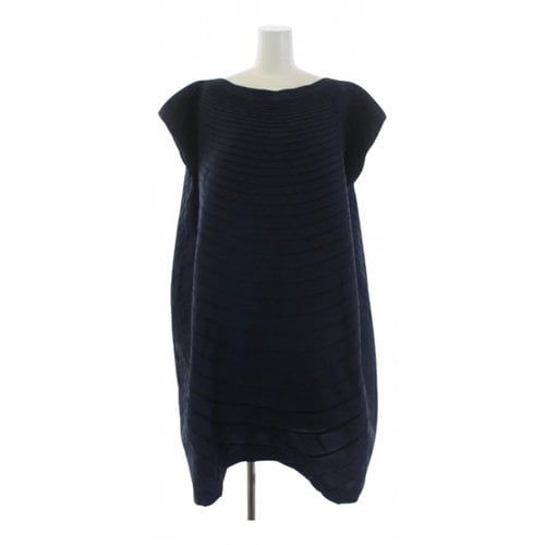 Pre-owned Issey Miyake Mini Dress In Navy