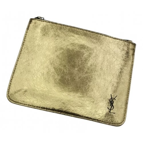 Pre-owned Saint Laurent Clutch Bag In Gold