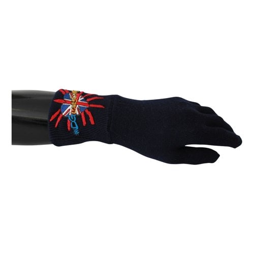 Pre-owned Dolce & Gabbana Wool Gloves In Blue