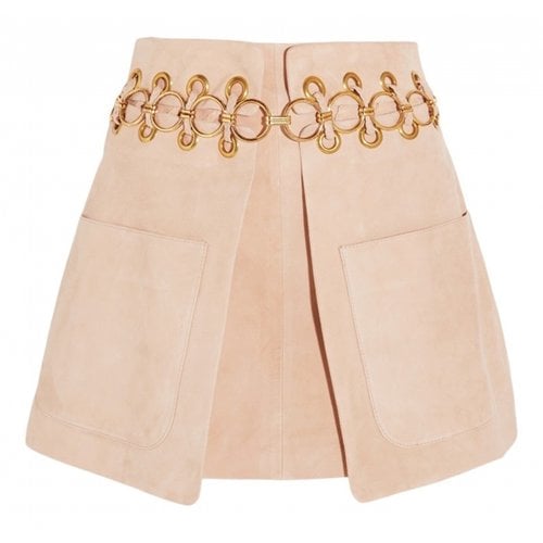 Pre-owned Chloé Mini Skirt In Beige