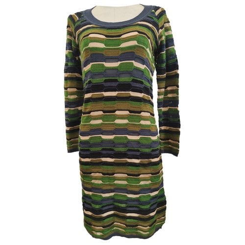 Pre-owned M Missoni Wool Mid-length Dress In Multicolour