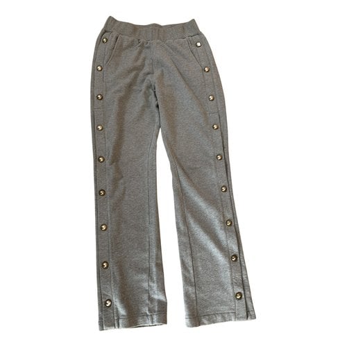 Pre-owned Pinko Trousers In Grey