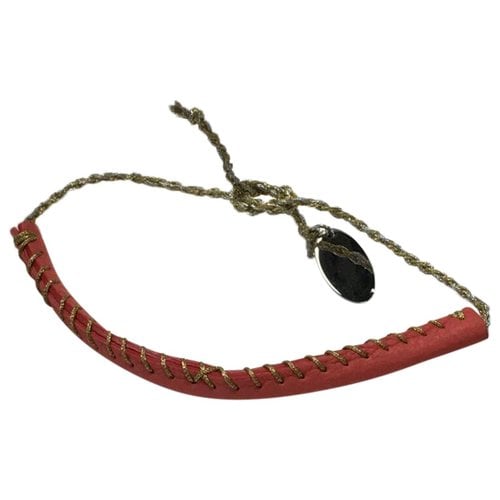 Pre-owned Fendi Leather Bracelet In Pink
