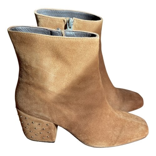 Pre-owned The Kooples Ankle Boots In Brown
