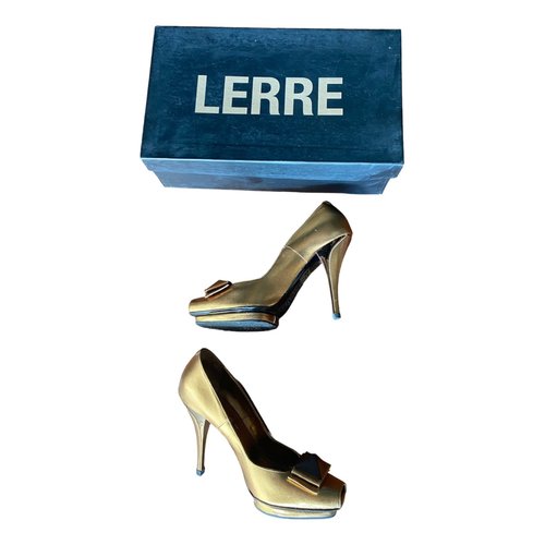 Pre-owned Lerre Leather Heels In Gold