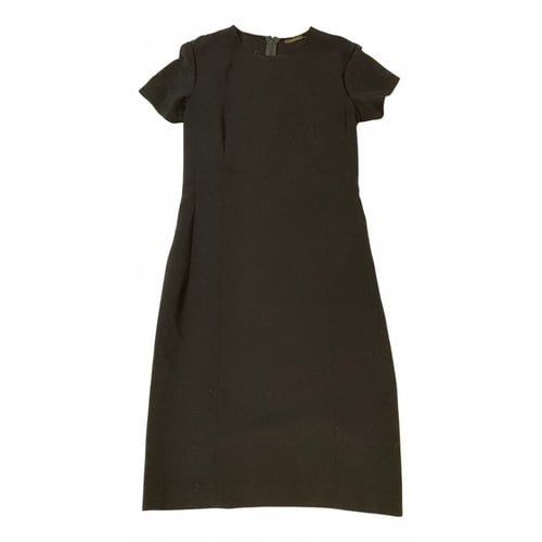 Pre-owned Agnona Wool Mid-length Dress In Navy