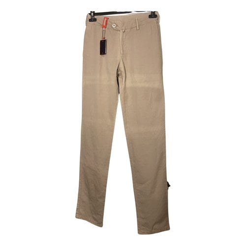 Pre-owned Isaia Trousers In Beige