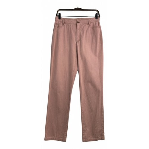 Pre-owned Burberry Straight Pants In Pink