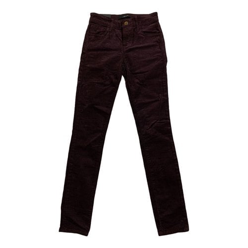 Pre-owned J Brand Trousers In Purple