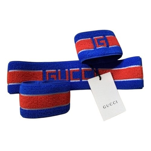 Pre-owned Gucci Cloth Hair Accessory In Blue