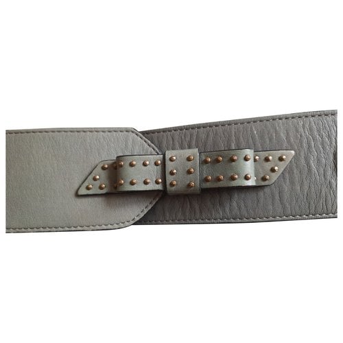 Pre-owned Kenzo Leather Belt In Khaki