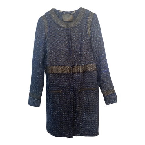 Pre-owned Proenza Schouler Tweed Coat In Blue