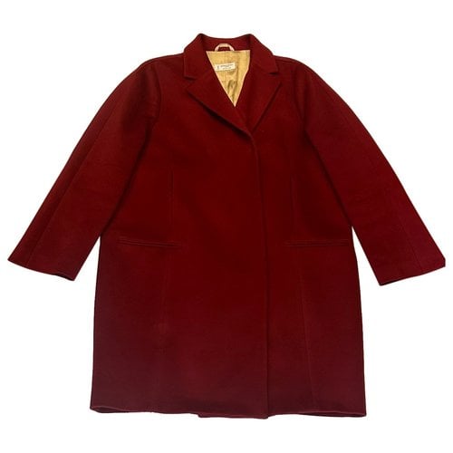 Pre-owned Alberto Biani Wool Coat In Red