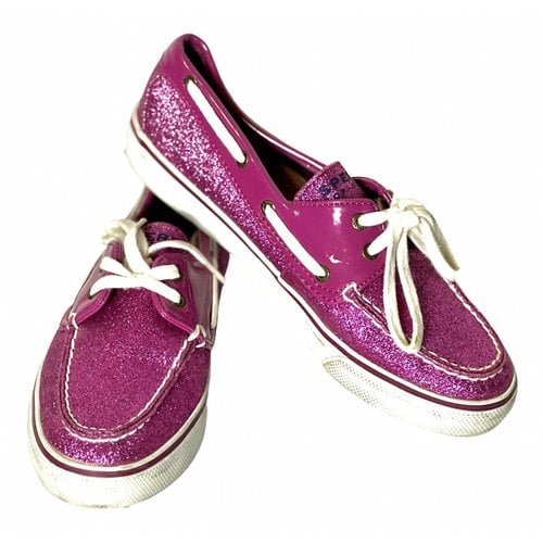 Pre-owned Sperry Glitter Flats In Pink