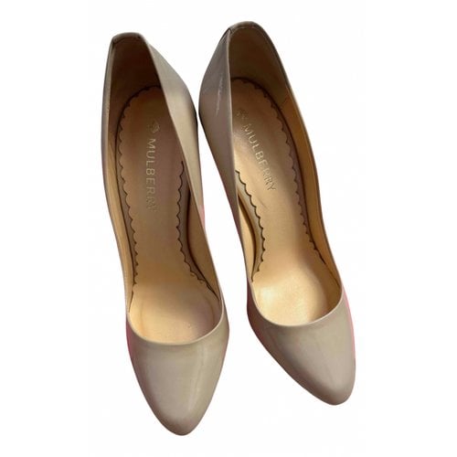 Pre-owned Mulberry Leather Heels In Beige