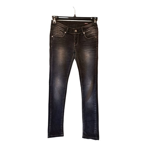 Pre-owned D&g Straight Jeans In Anthracite