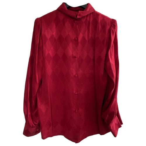 Pre-owned Ted Lapidus Silk Blouse In Burgundy