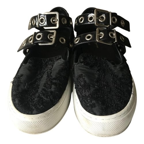 Pre-owned Robert Clergerie Cloth Trainers In Black
