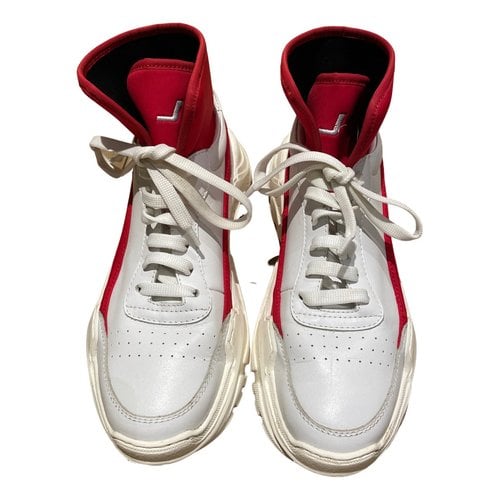 Pre-owned Joshua Sanders Leather Trainers In White