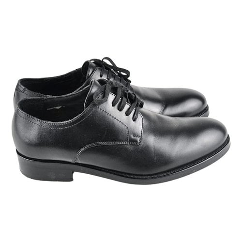 Pre-owned Dsquared2 Leather Lace Ups In Black