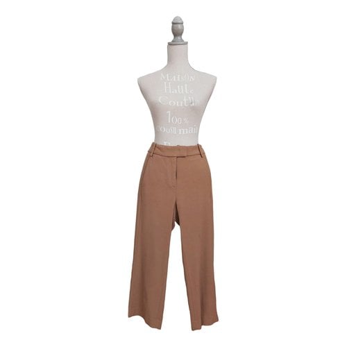 Pre-owned Dondup Trousers In Camel