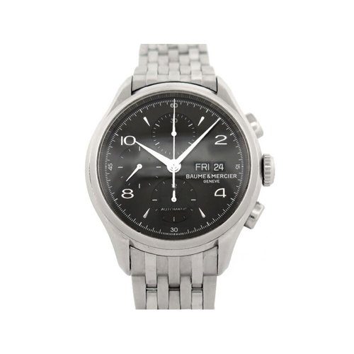 Pre-owned Baume Et Mercier Clifton Watch In Silver