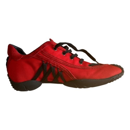 Pre-owned Dior Cloth Trainers In Red