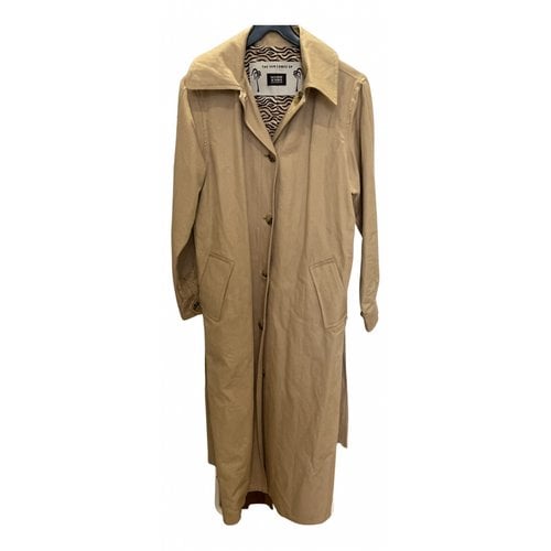 Pre-owned Scotch & Soda Linen Trench Coat In Camel